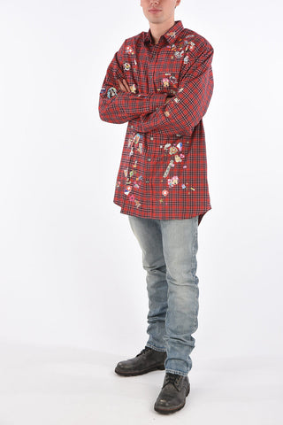 tartan printed Oversized shirt