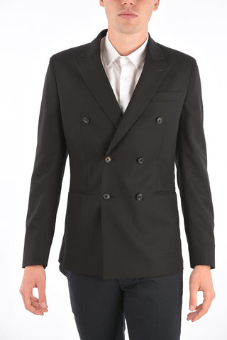 Virgin Wool Double-Breasted Slim Fit Blazer