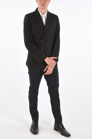 Virgin Wool Double-Breasted Slim Fit Blazer