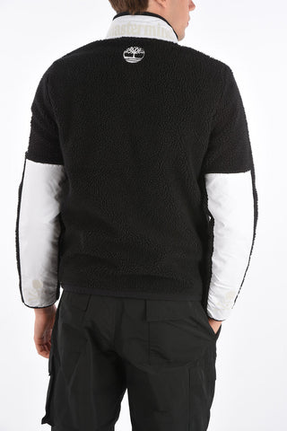 MASTERMIND teddy outerwear jacket with zip closure