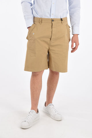 Cotton Mid-rise waist bermuda shorts