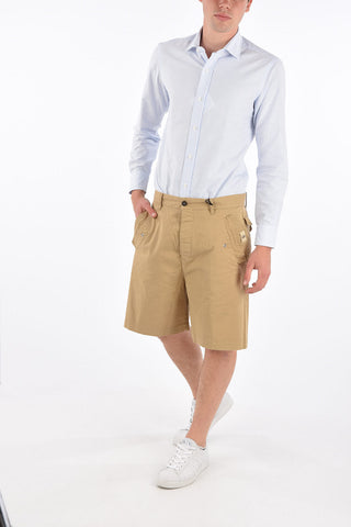 Cotton Mid-rise waist bermuda shorts