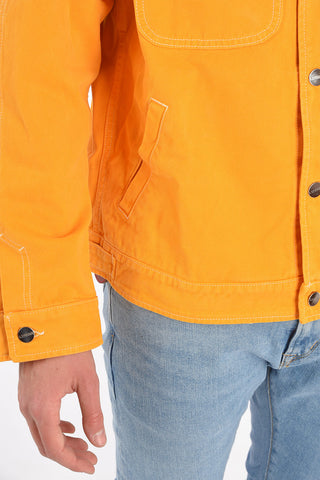denim GARAGE jacket with corduroy collar