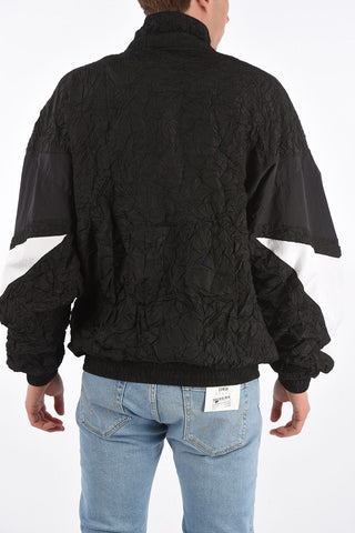 NERO Wrinkled Effect MIDORI outerwear jacket with zip closure