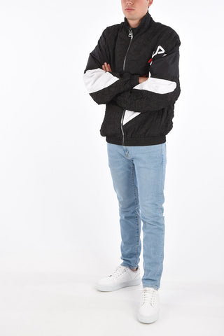 NERO Wrinkled Effect MIDORI outerwear jacket with zip closure