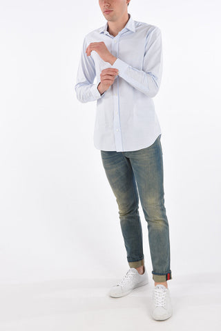 camicia awning striped popeline