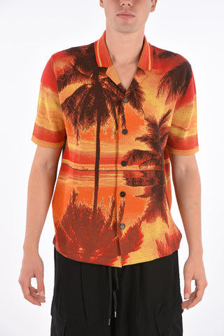 Embroidered knitted shirt