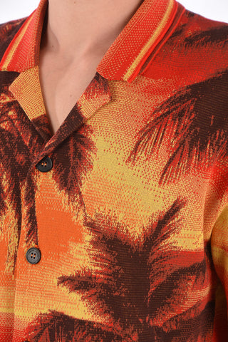 Embroidered knitted shirt