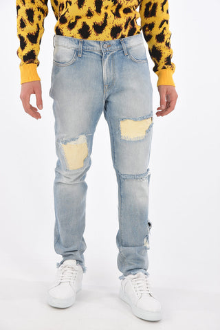 17cm frayed distressed jeans