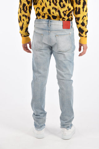 17cm frayed distressed jeans