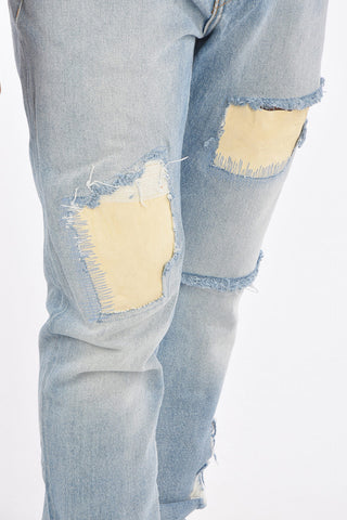 17cm frayed distressed jeans