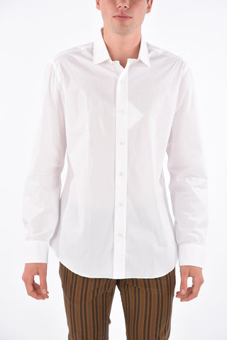 popeline spread collar shirt