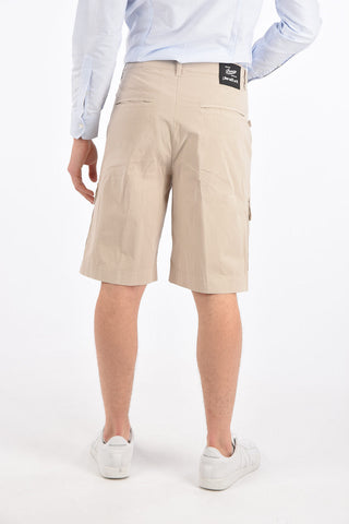 Stretch Cotton Mid-rise waist cargo shorts