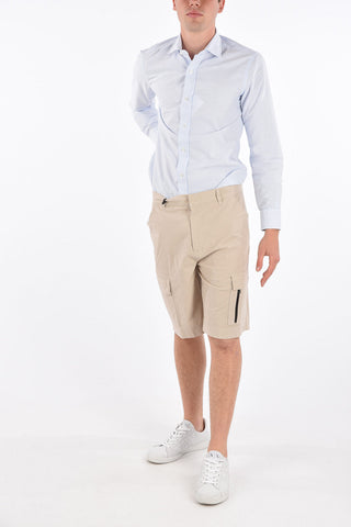 Stretch Cotton Mid-rise waist cargo shorts