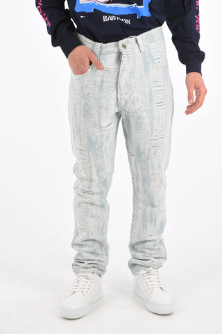 distressed jeans a vita regolare 18cm