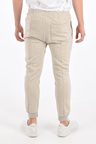 pantalone jogger crop con coulisse in vita