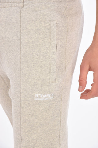 pantalone jogger crop con coulisse in vita