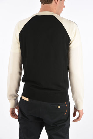 Virgin wool crew-neck sweater with Embroidery