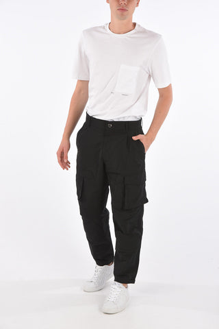 Pantaloni Cargo in Nylon a Cavallo Basso