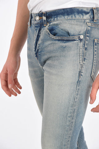 Light Wash Distressed Slim Fit Jeans 16cm
