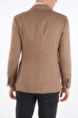 Double-Breasted AMALFI Peaked Lapel Blazer