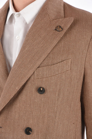 Double-Breasted AMALFI Peaked Lapel Blazer