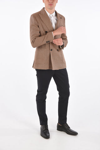 Double-Breasted AMALFI Peaked Lapel Blazer