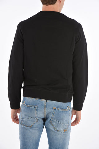 Embroidered glitter crew-neck sweatshirt