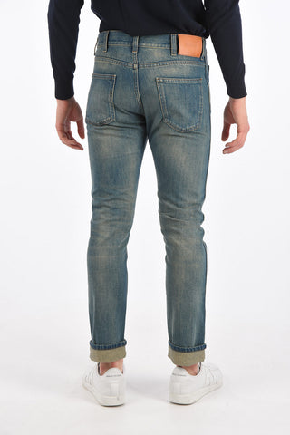 18cm stone washed Mid-rise waist jeans