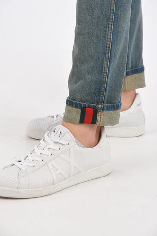 18cm stone washed Mid-rise waist jeans