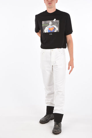 Mid-rise waist straight fit jeans
