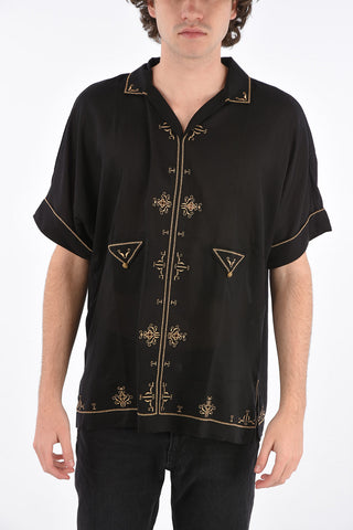 embroidered short sleeve shirt