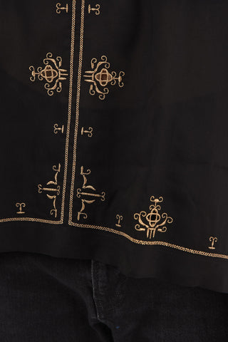 embroidered short sleeve shirt