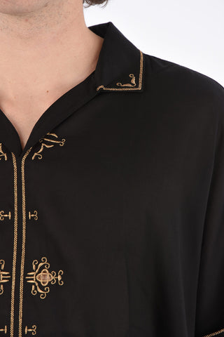 embroidered short sleeve shirt