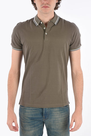 piquè cotton slim fit polo shirt