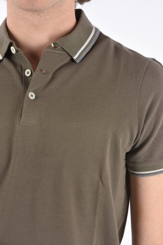piquè cotton slim fit polo shirt