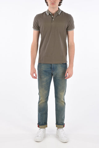 piquè cotton slim fit polo shirt