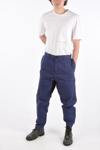 stretch cotton belt loops trousers