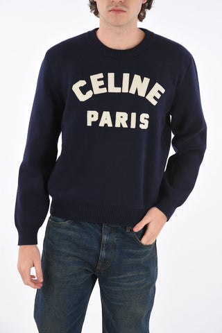 Embroidered logo crew-neck sweater