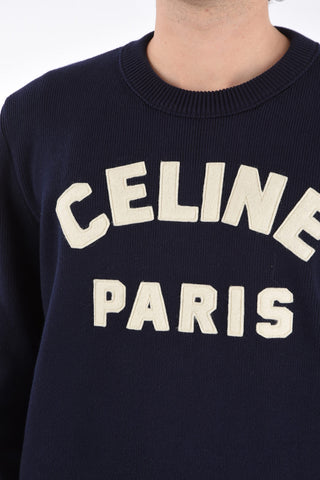 Embroidered logo crew-neck sweater