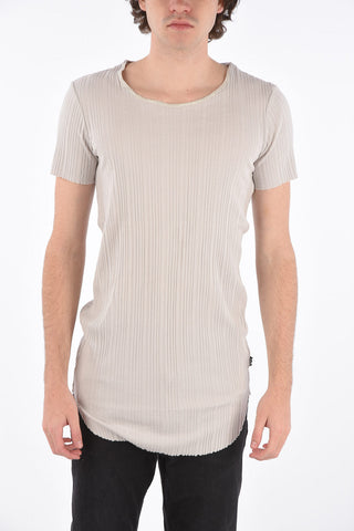ribbed crew-neck t-shirt