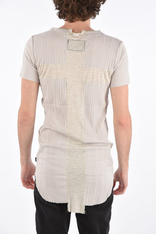ribbed crew-neck t-shirt