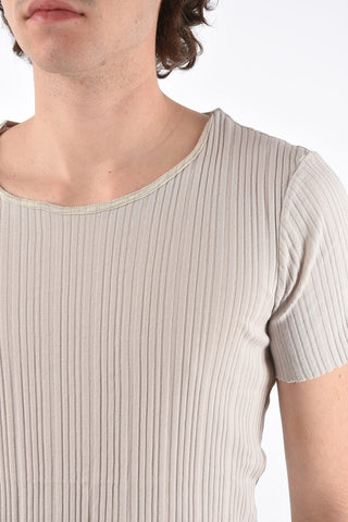 ribbed crew-neck t-shirt