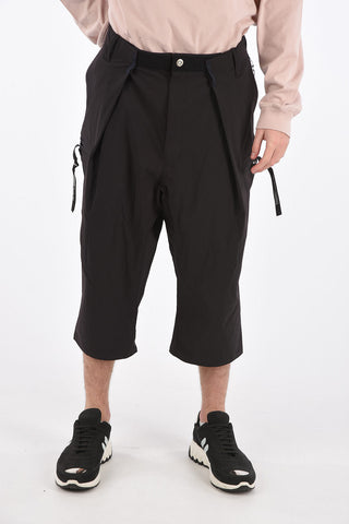 single pleat cropped pants