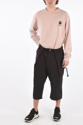 single pleat cropped pants