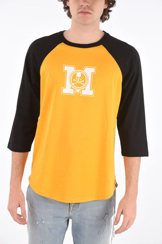printed 3/4 sleeve t-shirt