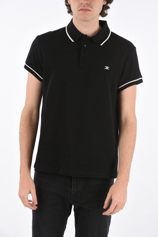 piquè cotton 3 button polo shirt
