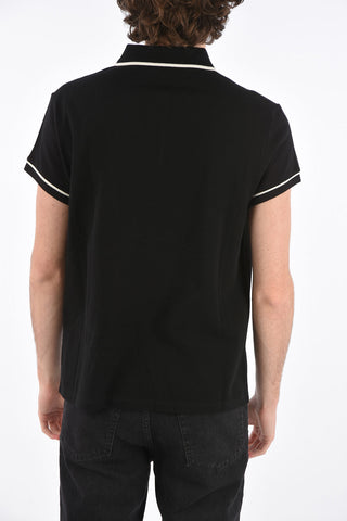 piquè cotton 3 button polo shirt