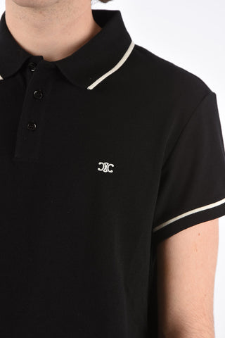 piquè cotton 3 button polo shirt