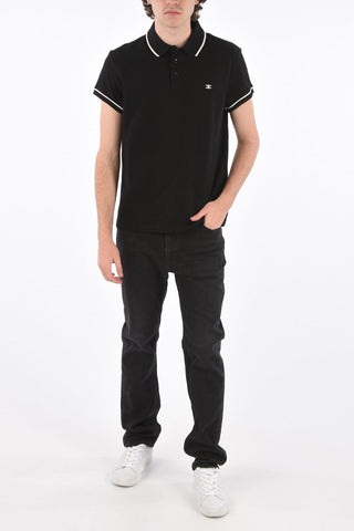 piquè cotton 3 button polo shirt